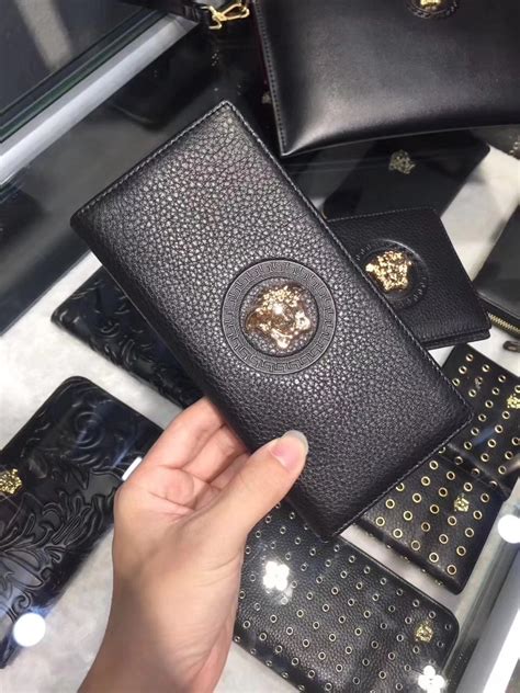 versace palazzo calf wallet|Versace leather wallet.